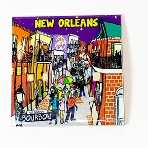 New Orleans Decorative Hanging Ceramic Tile Bourbon Street